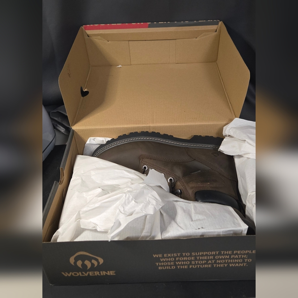 Wolverine Men's Dark Brown Leather Boots NWT STILL IN BOX - Picture 9 of 9
